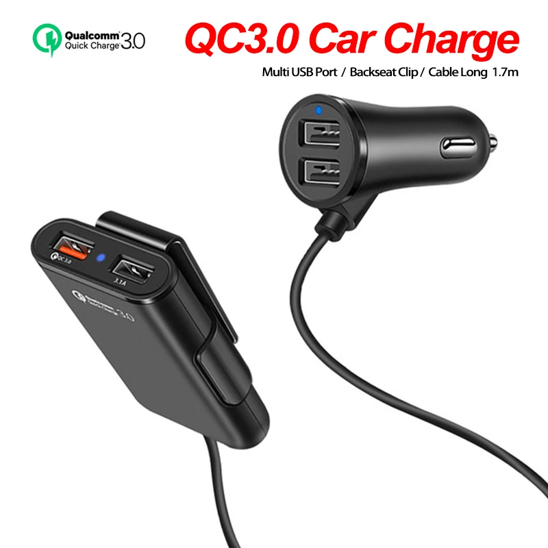 Автомобильное зарядное устройство Quick Charge 3 0 адаптер для зарядки телефона