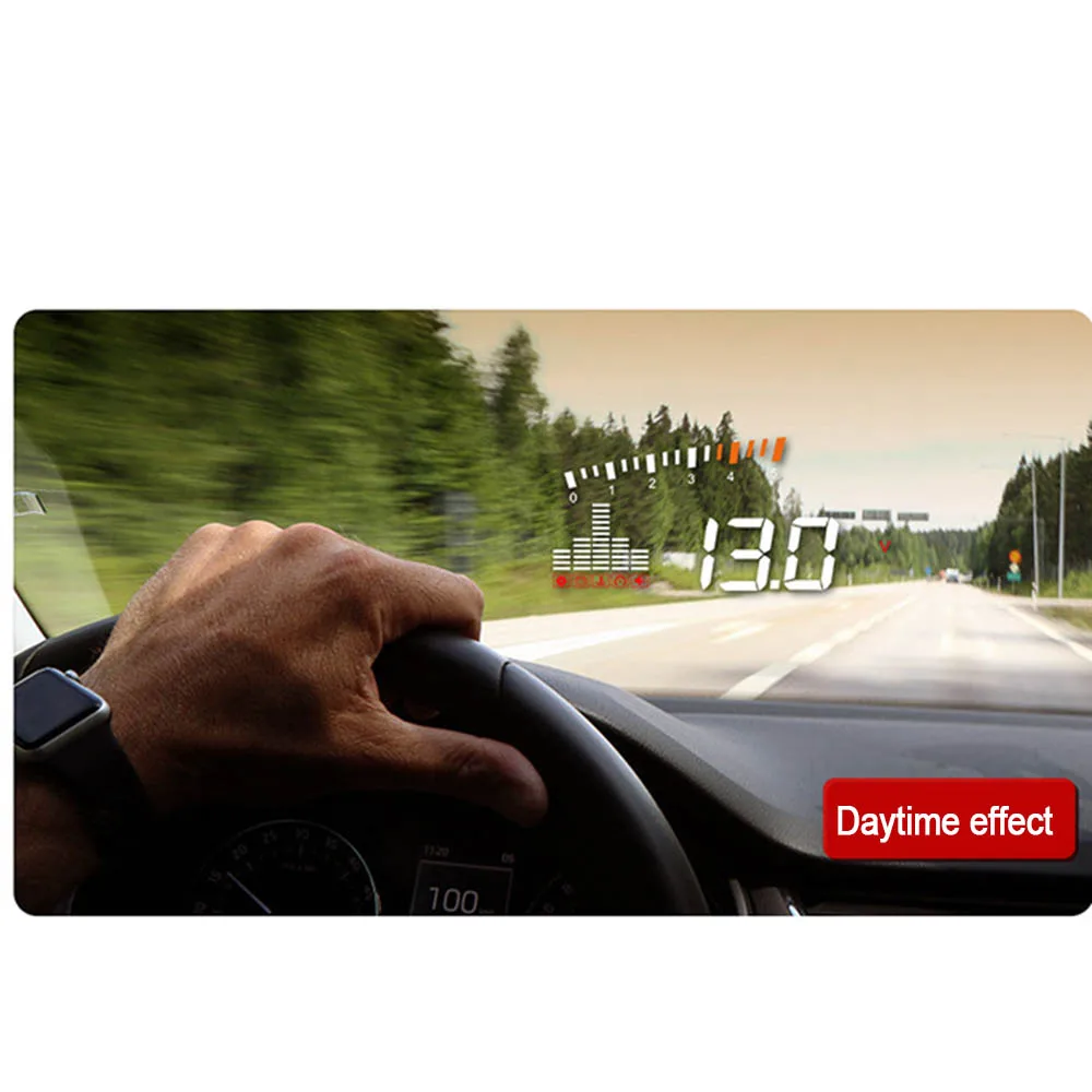 3 ''экран высокой четкости OBD2 X5 Авто HUD автомобильный проектор скорости лобового стекла цифровой дисплей скорости на плате