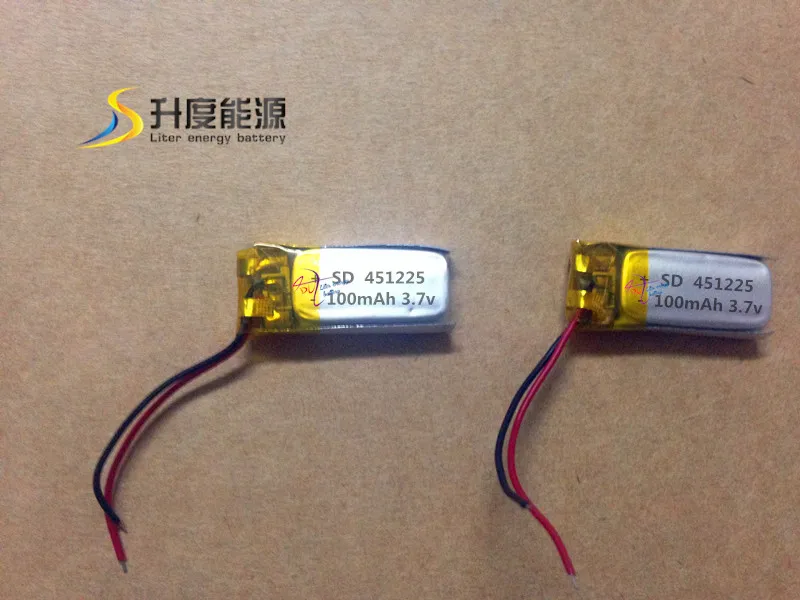 Литий полимерная аккумуляторная батарея 451225 3 7 В 100 мАч|polymer battery|polymer battery 3.7v3.7v polymer