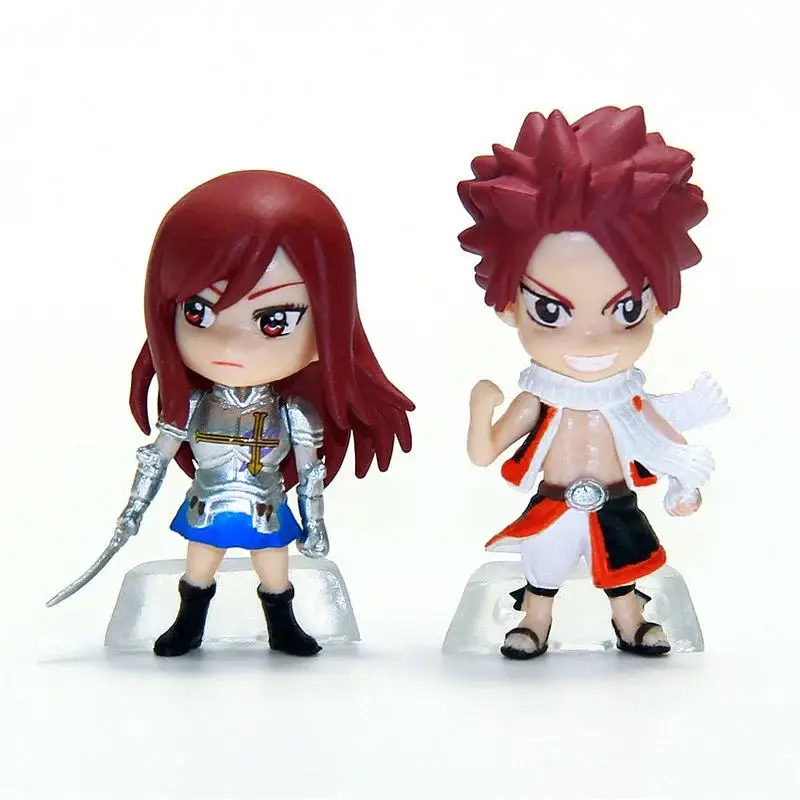 6 шт./компл. аниме Сказочный хвост Natsu Happy Lucy Gray Elza ПВХ фигурка модель игрушки