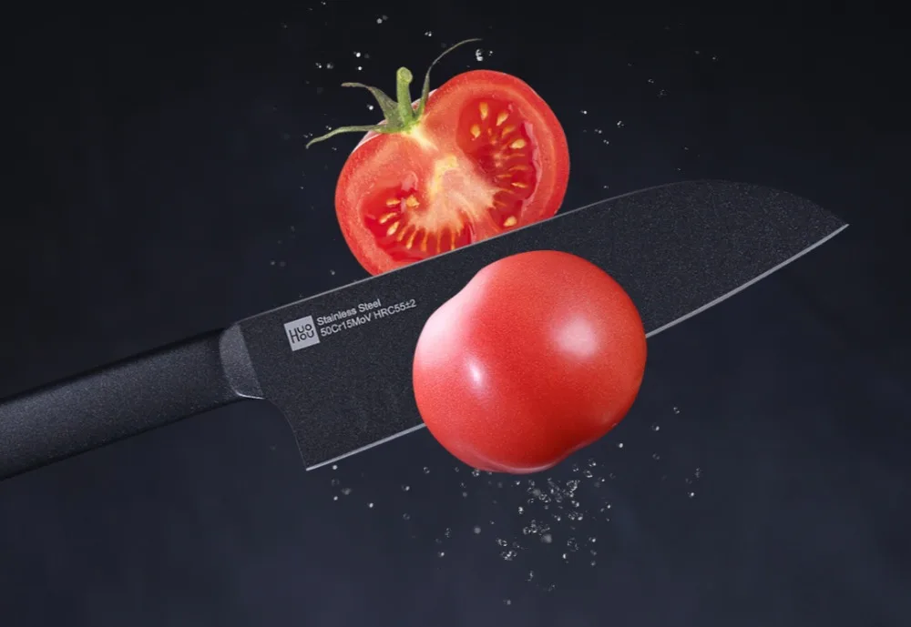 Оригинальный Xiaomi Mijia Huohou классный черный кухонный антипригарный нож набор ножей
