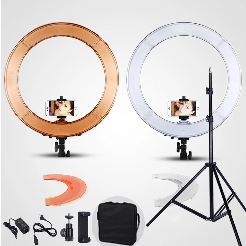 DEEP 18inch 55W 300PCS LED Ring Light Photography Dimmable LED for Camera Photo Studio With 200CM Light Stand 1 remote control