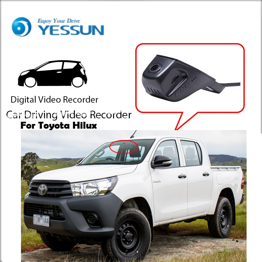 Мини-видеорегистратор YESSUN для Toyota Hilux Wi-Fi ночное видение | Автомобили и мотоциклы