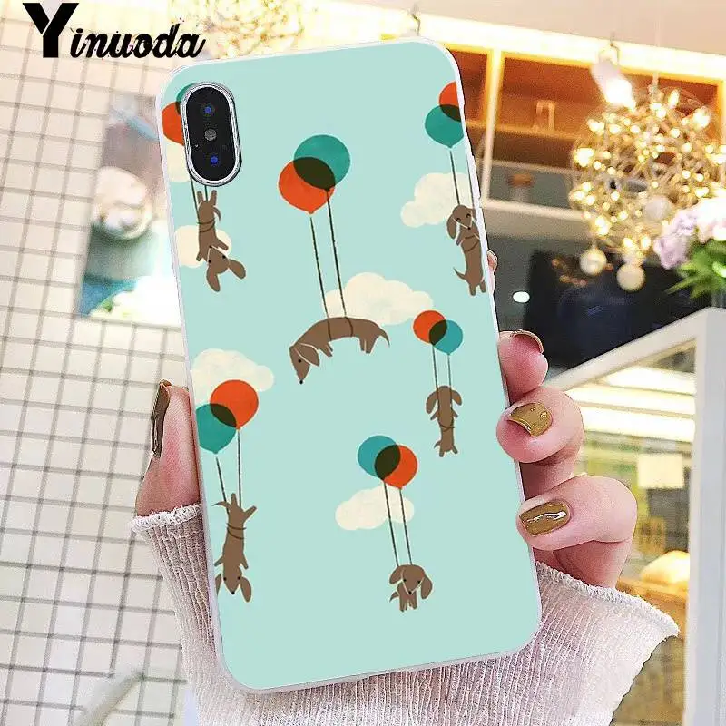 A7 Yinuoda животные Собаки такса мягкий чехол для телефона iPhone 8 7 6 6S Plus X XS MAX 5 5S SE XR 10 чехол 11 pro max - Цвет: A7