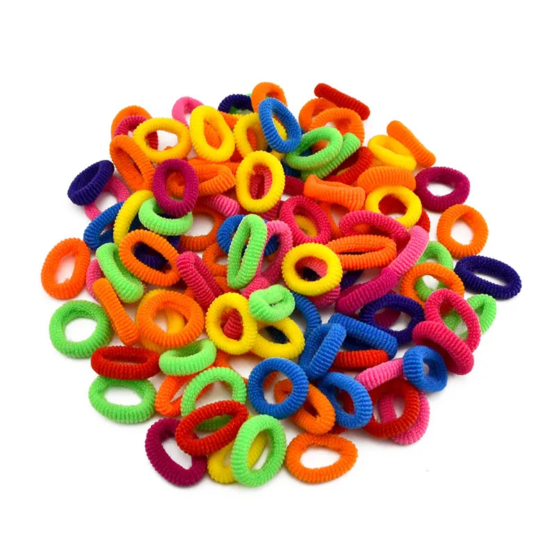 Горячая Распродажа 200 шт. Детские резинки для волос ярких Цвета Резиновая лента