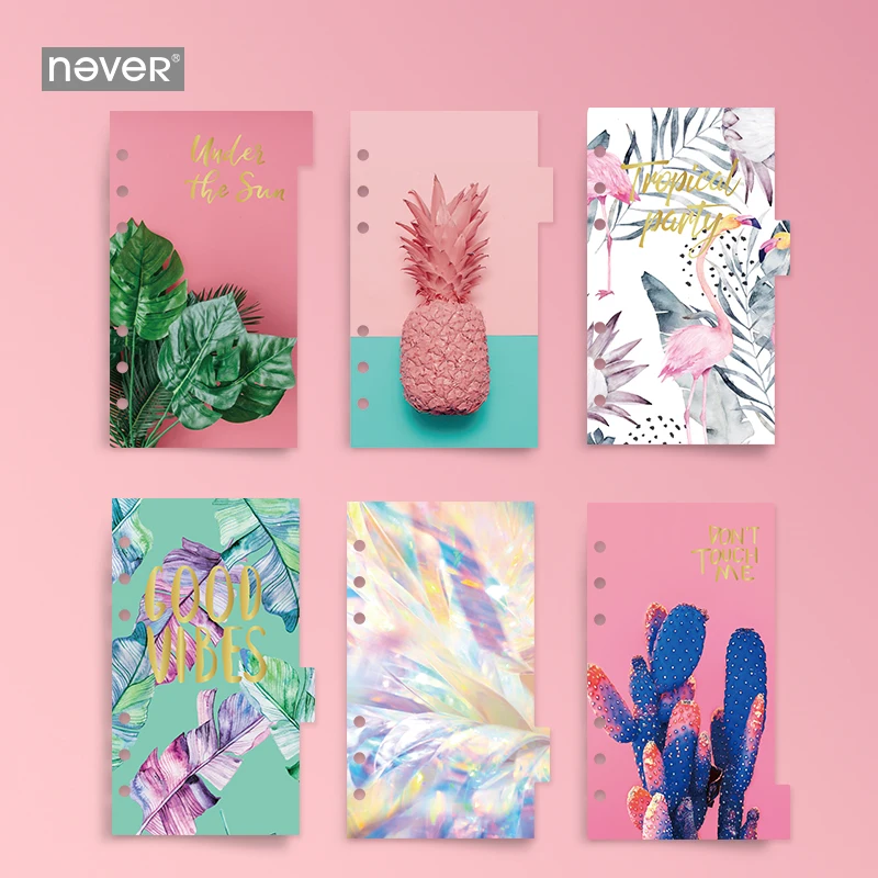 Блокноты на спирали с ананасами органайзер формата А6 никогда не тропический