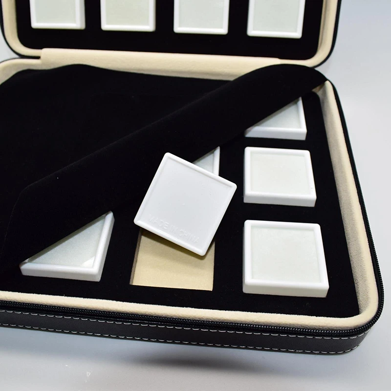 Купить Органайзер для драгоценных камней, портативный дорожный Органайзер на молнии из качественной искусственной кожи со вставками для хранения... Цена Органайзер для драгоценных камней, портативный дорожный Органайзер на молнии из качественной искусственной кожи со вставками для хранения...