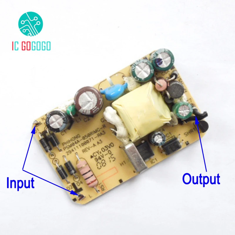 AC DC 5V 1A переключение Питание печатной платы 6 2*3 9*1 7 см 1000MA Напряжение регулятор