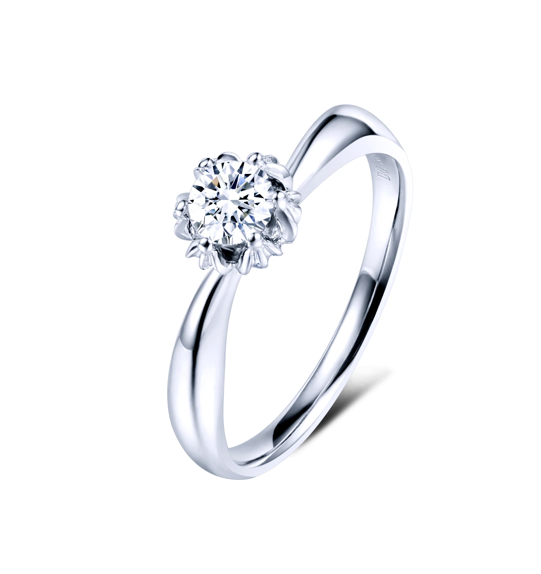 ZHJIASHUN Forever Brilliant Solitaire 1ct кольцо с алмазом Moissanite кольца Soild 10K белое золото свадебные