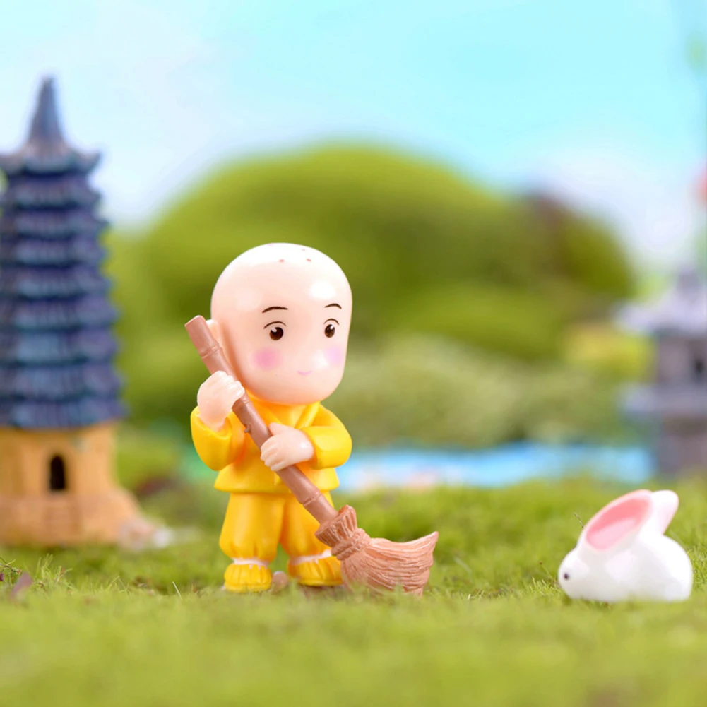 Милая Кунг Фу монах кукла брелок Подвеска сделай сам миниатюрный Декор пейзажа |