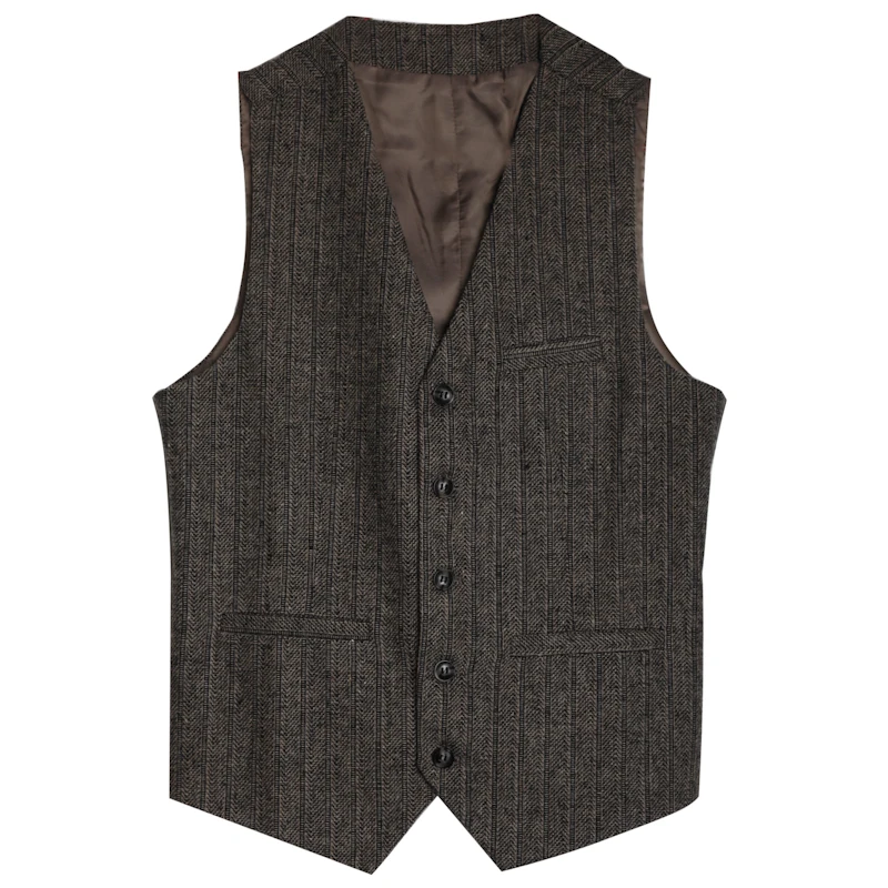2017 Новый Мужской британский стиль винтажный тонкий жилет в полоску осенний