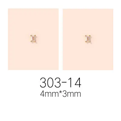 303-14 10pcs 10 шт./лот, крылья/цепь/корсс, 3D сплав, дизайн ногтей, циркон, кристалл, металл, маникюрные аксессуары для ногтей, сделай сам, украшения ногтей, подвески - Цвет: 303-14 10pcs
