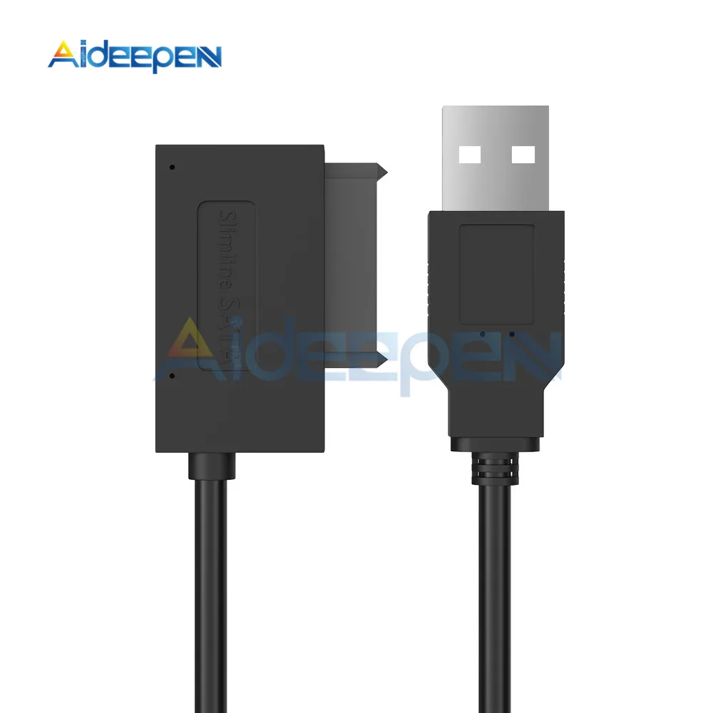 USB 2 0 к Mini SATA 7 + 6 13 контактный адаптер конвертер кабель для ноутбука CD/DVD ROM тонкий