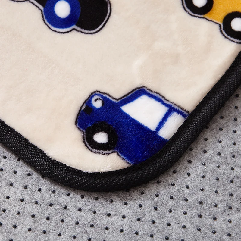 Милый красочный мягкий плюшевый коврик для йоги с мультяшными автомобилями