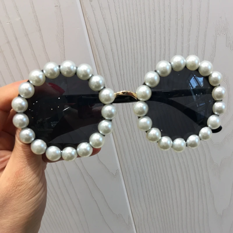 Солнцезащитные очки женские с жемчугом роскошные винтажные брендовые