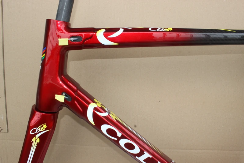 C611 красный черный Colnago C60 карбоновая рама для шоссейного велосипеда Глянцевая рама набор подходит как для DI2, так и для механического