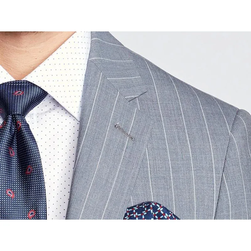 Shenrun мужские деловые костюмы под заказ светло серые полосатые обтягивающие