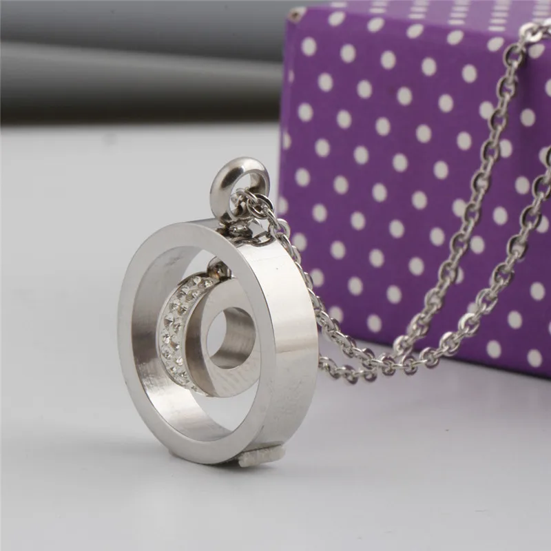 Винни Дизайн Нержавеющая сталь Круглый Двойной Круги Подвески проложили