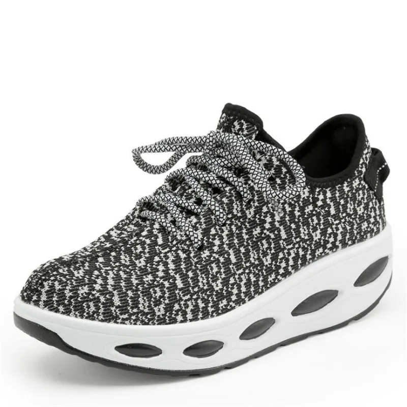 Женская обувь сетчатая дышащая Осенняя спортивная для отдыха обувь-качалка с
