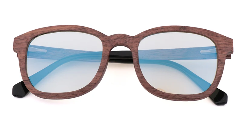 Walnut Wood Голубые световые очки деревянные оправа Очки для работы за компьютером анти синий светофильтр игровые очки GB118 - Цвет оправы: Walnut Wood