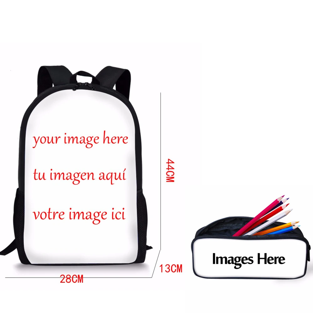 Детский школьный рюкзак с цветными животными комплект из 2 предметов объемной