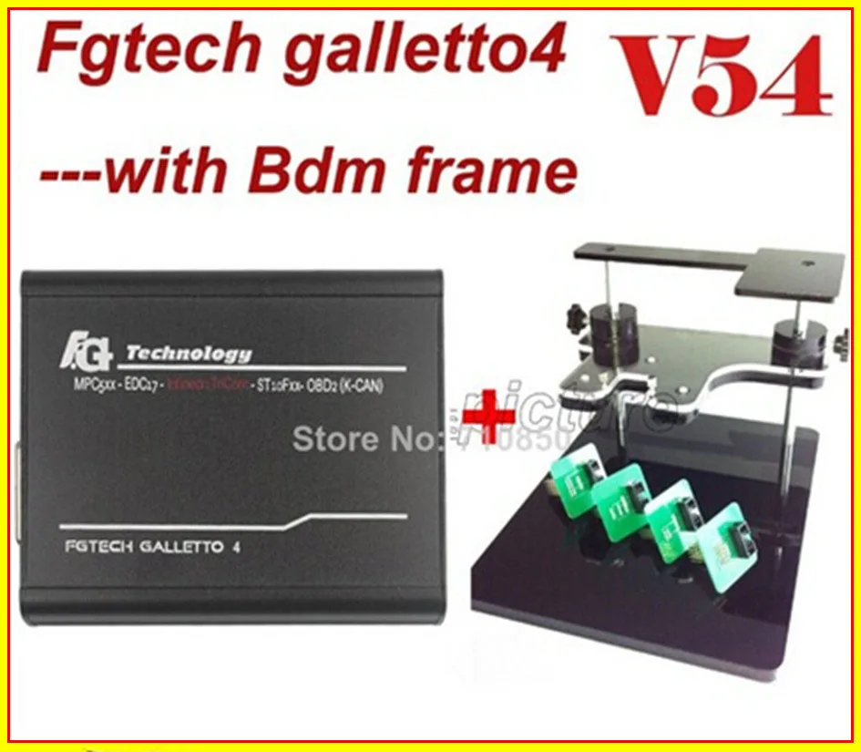 V54 FGTech Galletto 4 Master BDM OBD Функция + рамка фонового режима отладки стол для адаптера