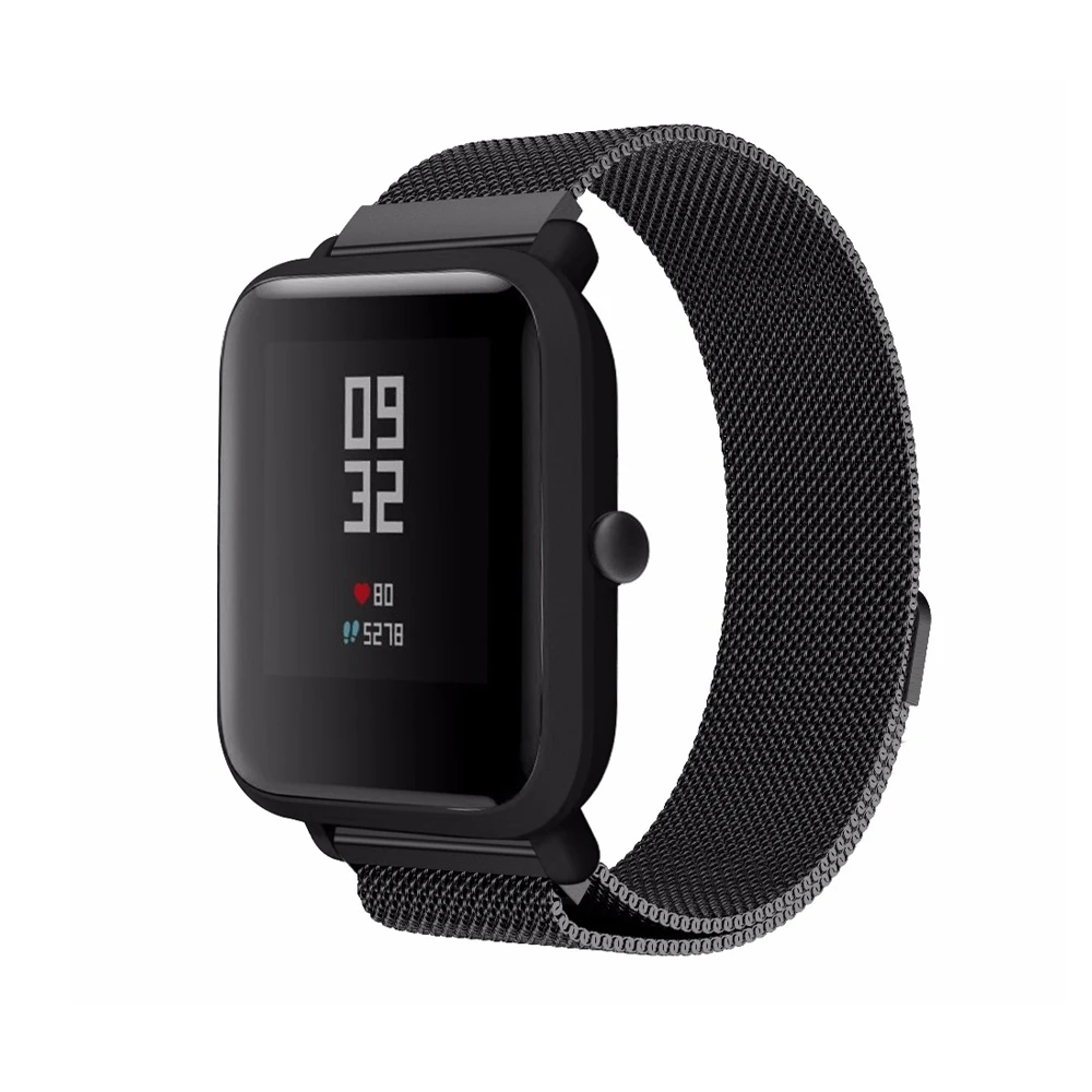 7в1 ремешок для часов Huami Amazfit ремешок Bip из нержавеющей стали магнитный браслет для Amazfit Bip Lite чехол протектор Аксессуары
