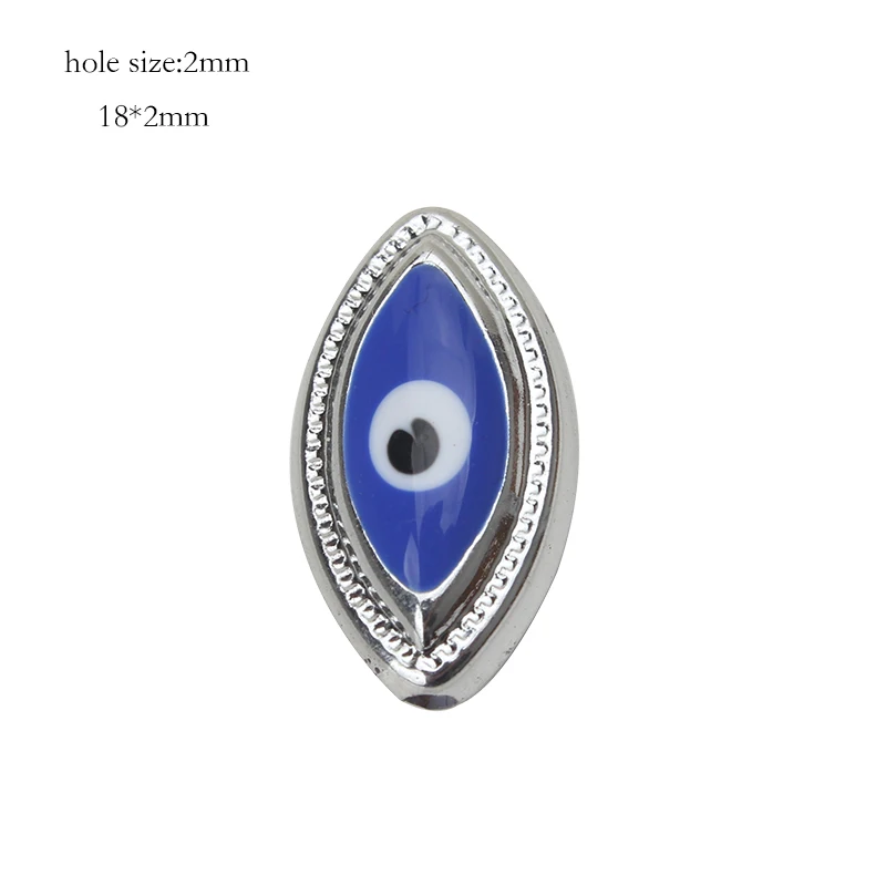 10 шт./лот Подвески с голубым сглаза разделенные бусины браслет ожерелье