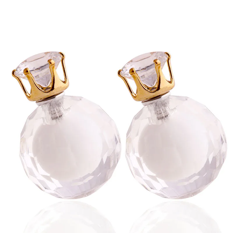 Новая мода круглые серьги прозрачный конфеты моды жемчужные женский ювелирные