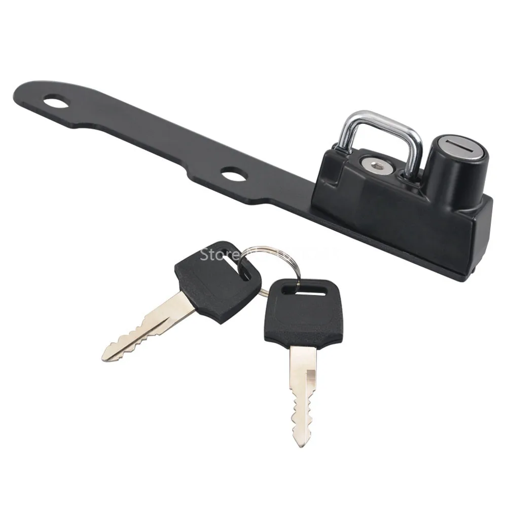 

Motorcycle Aluminum Helmet Lock Mount Hook Black Side Anti-theft Security For Kawasaki Z900 2017-2019