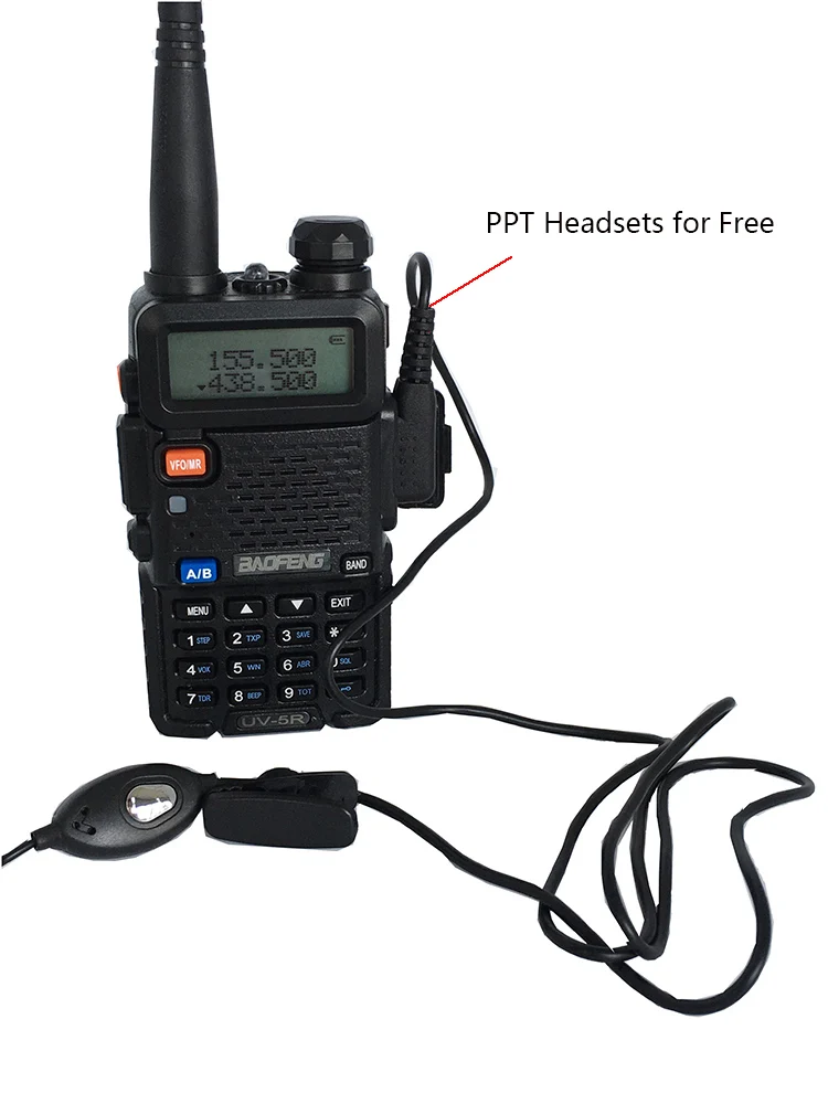 10 шт./партия портативная рация 5 Вт 136 каналов|uv 5r|vhf portablewalkie talkie 5w |