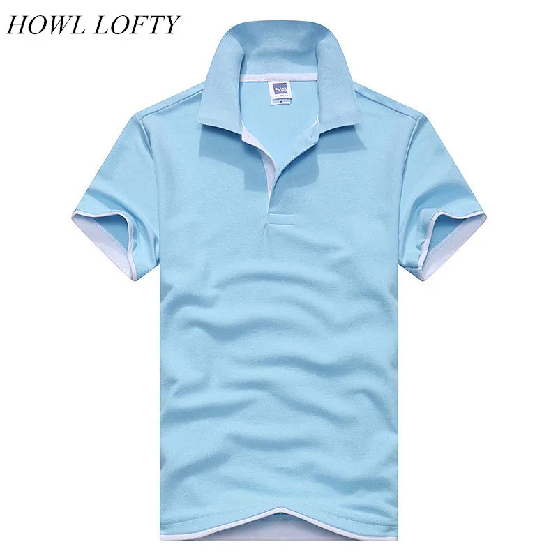 Sky blue White Мужская футболка, новинка, мужские брендовые рубашки для мужчин, хлопковая Повседневная Однотонная футболка с коротким рукавом, трикотажная футболка, Мужская футболка в стиле хип-хоп, топы для мальчиков - Цвет: Sky blue White