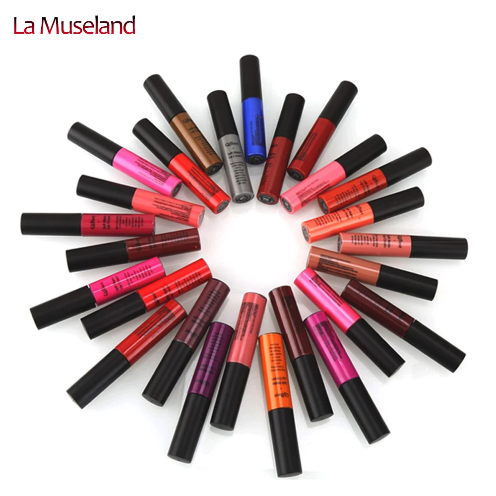 34 Цвета длительный Блеск для губ Водонепроницаемый Губная помада питательный 7