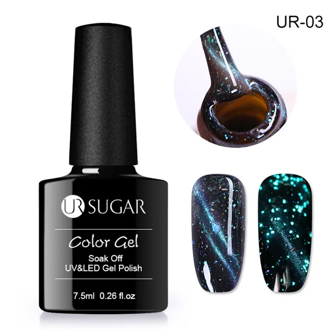 Luminous 3 Ur Sugar 7,5 мл голографический блеск кошачий глаз УФ-Гель-лак широкий эффект 5D Магнитный Гель-лак замачиваемый УФ-гель лак для ногтей - Цвет: Luminous 3