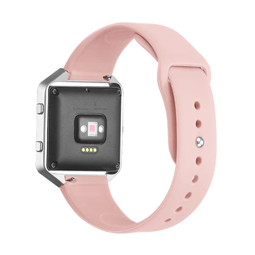 Розовый Для Fitbit Blaze полос, силиконовый сменный ремешок для спортивных часов браслет на запястье для Fitbit Blaze Смарт-часы для фитнеса, маленький/большой - Цвет: Розовый