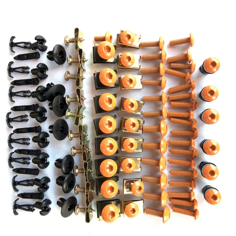 133 pec черный/оранжевый/красный/синий/зеленый/серебристый Полный Комплект болтов