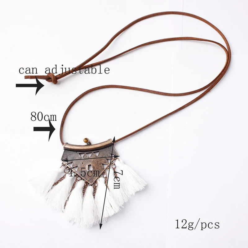 Богемное ожерелье с кисточками для женщин модное ювелирное изделие кожаная