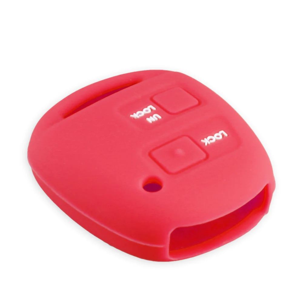 KEYYOU, 2 кнопки, силиконовый автомобильный брелок, чехол для TOYOTA CAMRY RAV4 Corolla PRADO YARIS Tarago для LEXUS