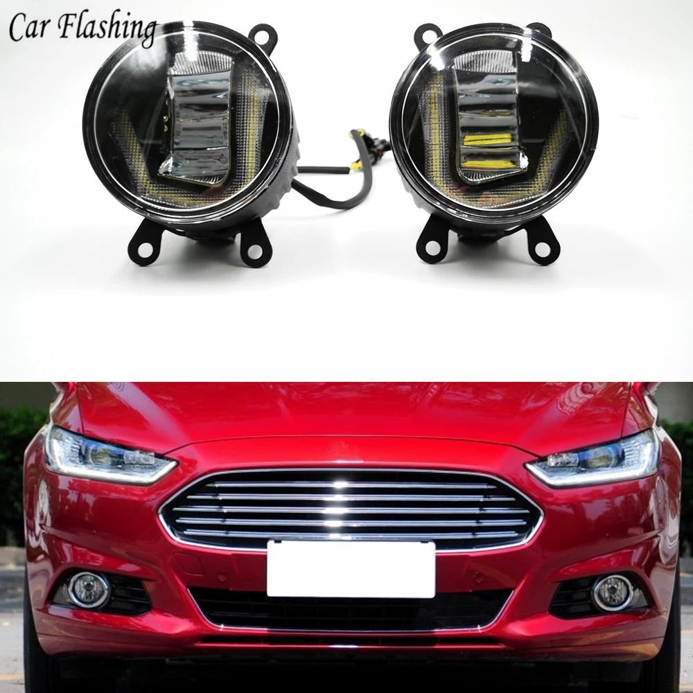 3 в 1 функции авто светодиодный для Ford Fusion Mondeo 2013 2016 DRL Дневной светильник