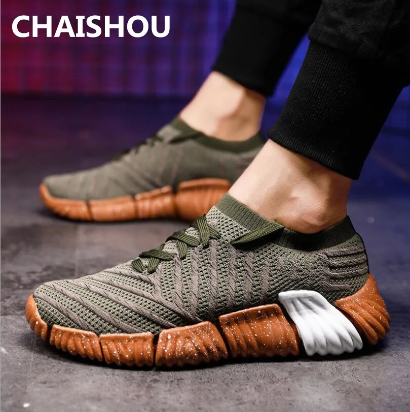 Мужская обувь CHAISHOU летняя повседневная из сетчатого материала плетеная с