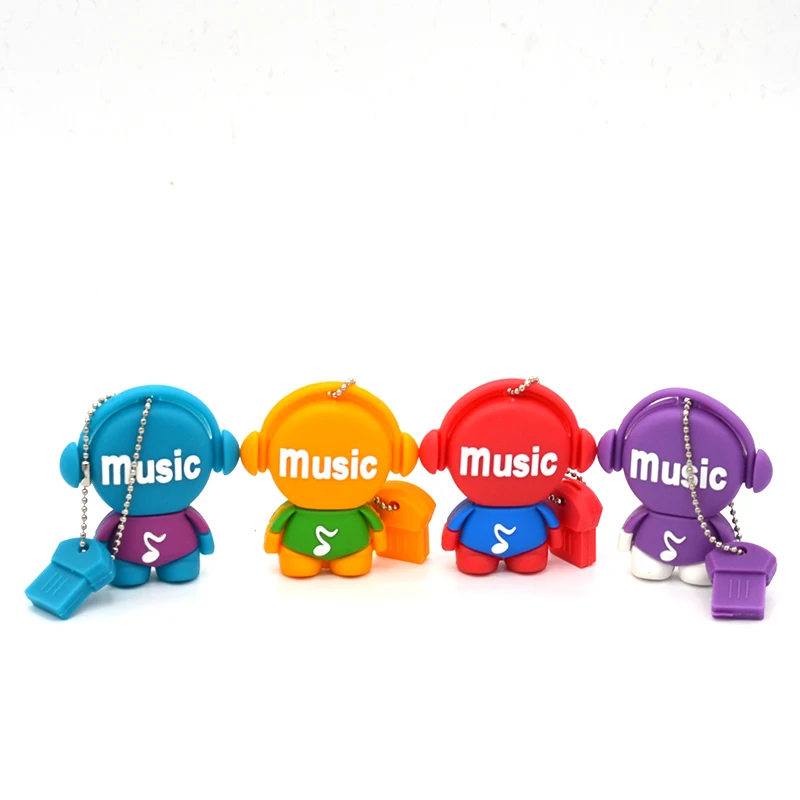 Флеш накопитель мультипликационный музыкальный человек 2 ГБ/4 ГБ/8 ГБ/16gb/32gb/64gb опт