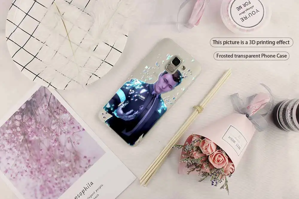 Детройт стать человеком RK800 Коннор для телефона чехол Samsung Galaxy j6 J8 J7 J5 J3 J4 Plus 2018 2017