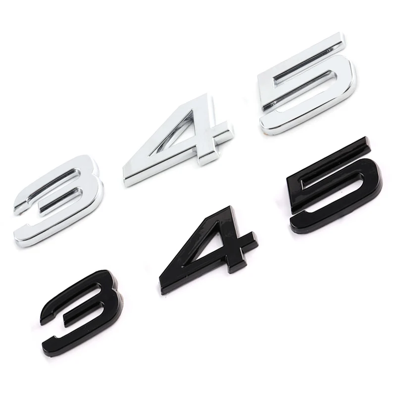 V6T V8T V10 V12 W12 для Audi TT RS7 SQ5 A8L с изображением букв и цифр эмблема глянцевый чёрный для автомобильного стайлинга крыло магистральному Знак логотипа Стикеры