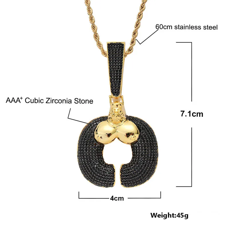 Подвеска в виде животного стиле хип хоп с фианитами|Ожерелья подвеской| |