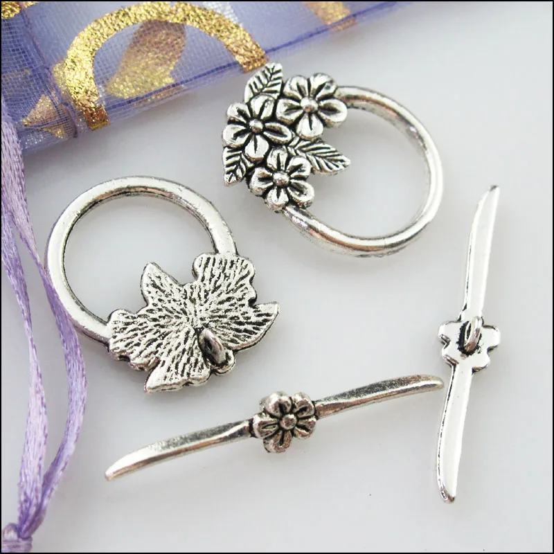 Новинка 12 комплектов тибетских серебряных листьев цветов круглых колец