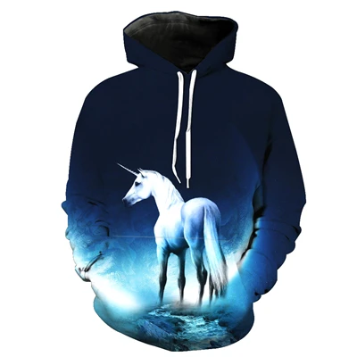 color as the picture YX GIRL Drop shipping New Fashion 3d hoodies Men/Women Sweatshirt animal horse Print Casual Hooded Sweatshirt KL-15 - Цвет: color as the picture
