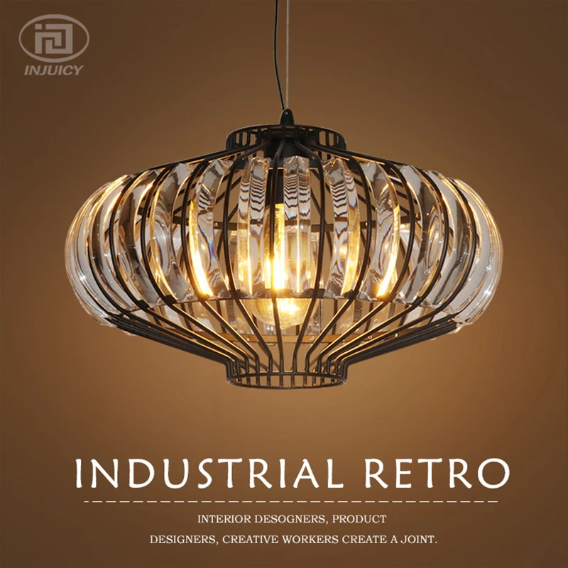 Beste Luxe Vintage Loft K9 Kristallen Hanglamp Eenvoudige Kroonluchter Cafe Bar Eetkamer Winkel Restaurant Slaapkamer Droplight
