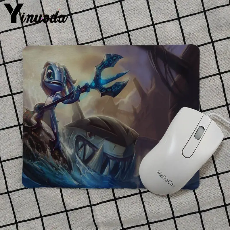 No Lock Edge18x22cm Yinuoda Подарочный коврик для мальчика Fizz League of legends уникальная настольная панель игра геймерский коврик для мыши игровая клавиатура Коврик компьютерный коврик для мыши - Цвет: No Lock Edge18x22cm