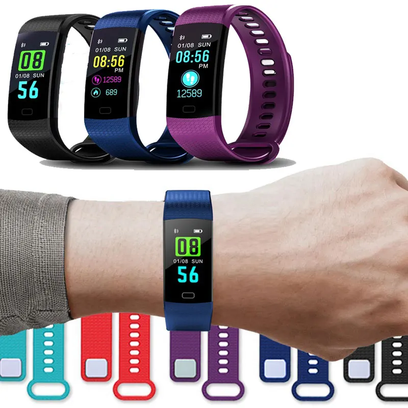 Bluetooth Smart Bracel696 Цвет Экран Y5 браслет монитор сердечного ритма крови Давление