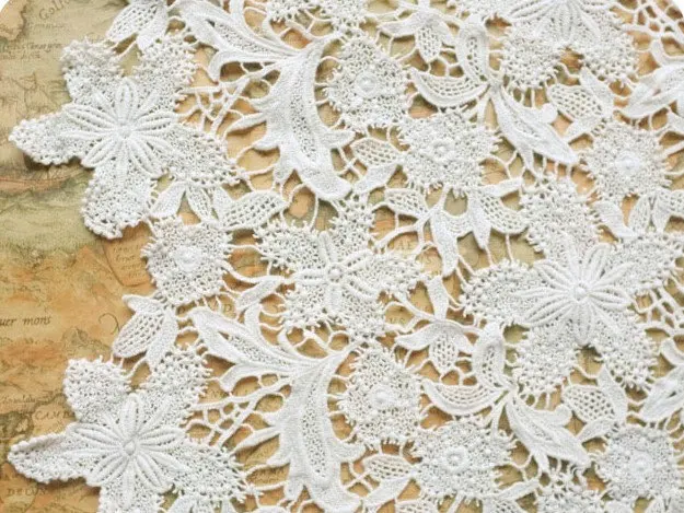 Белая свадебная кружевная ткань шикарные однотонные кружевные материалы для